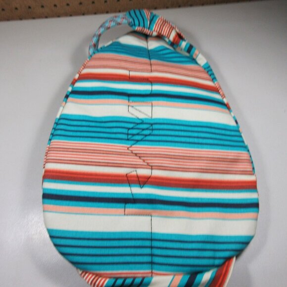 KAVU colorful offwhite striped canvas Banded Rope sling bag 11 x 17  NWT main image 5